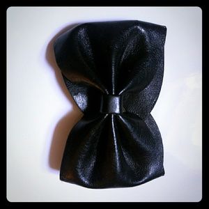 Black faux leather cuff